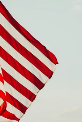 shallow focus photo of USA flag